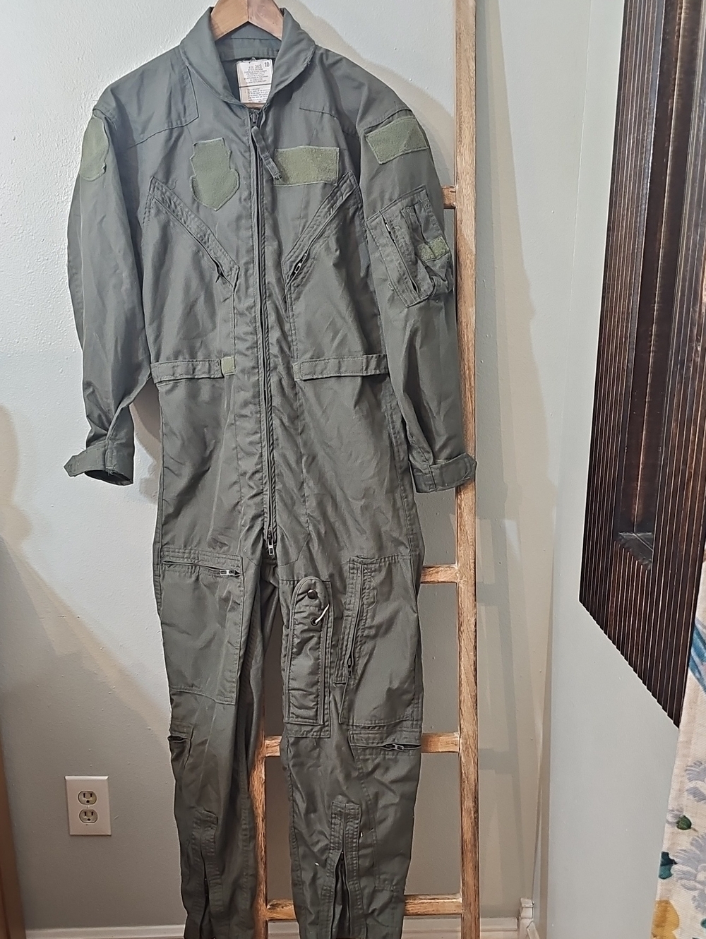 U.S. Issue Nomex CWU-27/P Flight Suit Coveralls Flyers Olive Green Men's 36S